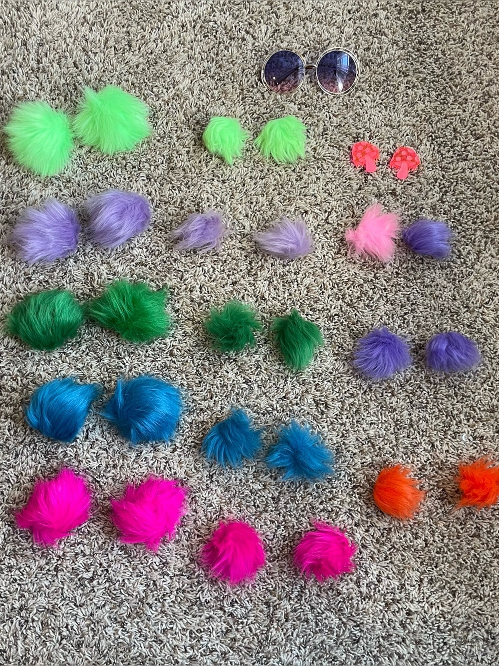 Festival / Rave Accessory Bundle Space Buns Critter Clips Earrings